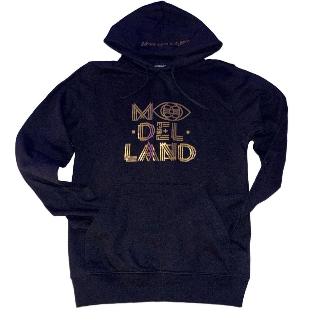 Modelland Hoodie Black Girls Official Merchandise Graphic Logo Collectible M
